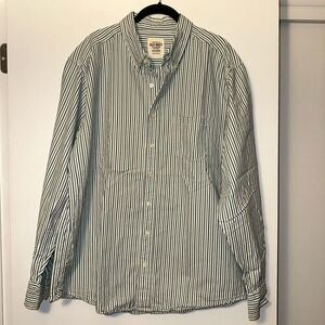 Old Navy Men’s Striped Button Up Collared Dress Shirt Size XL